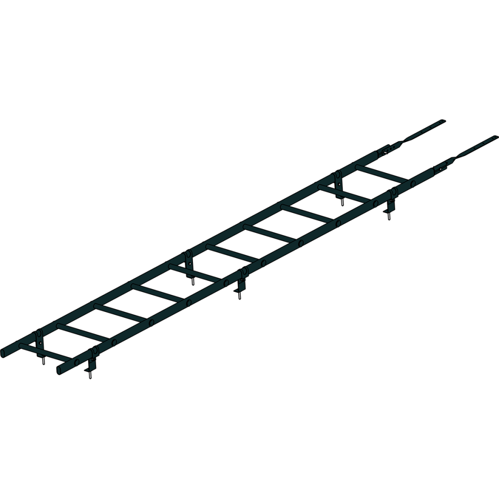 лестница кровельная roofsystems prestige 400 универсальная, ral 9005 черный (3 м)