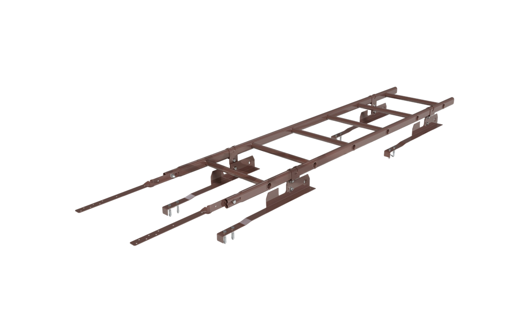 лестница кровельная roofsystems prestige 400 натур для натуральной черепицы, ral 8017 коричневый (1,2 м)