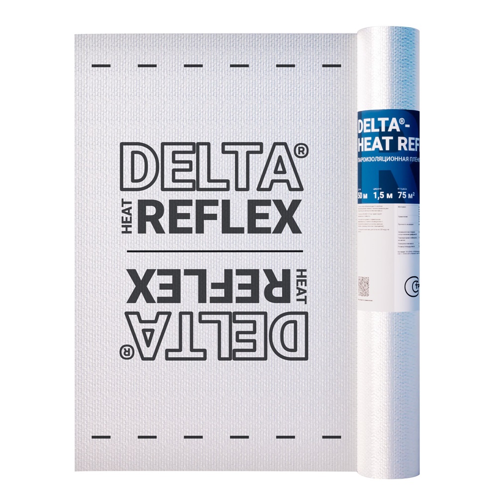 пароизоляционная пленка delta heat reflex с теплоотражающим слоем (75 м2)