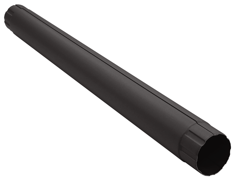труба водосточная grand line pu matt d90 мм, rr 32 темно-коричневый матовый (1 м)