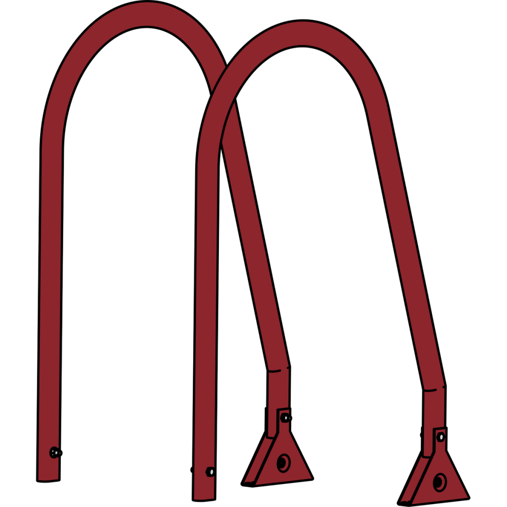 поручень дуговой roofsystems elite, ral 3011 коричнево-красный