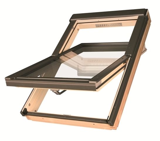 мансардное окно fakro ftt u6 thermo lux с двухкамерным стеклопакетом, 66х98 см