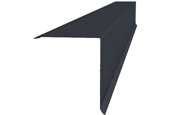 планка конька односкатной кровли 160х160 мм grand line 0,45 мм полиэстер (ре), ral 7024 темно-серый, 2000 мм