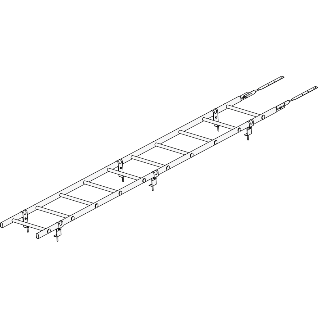 лестница кровельная roofsystems prestige 400 универсальная, ral 9010 белый (3 м)