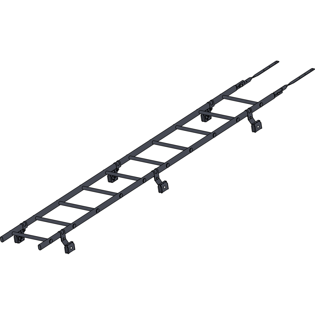 лестница кровельная roofsystems prestige 400 фальц для фальцевой кровли, ral 7024 серый графит (3 м)