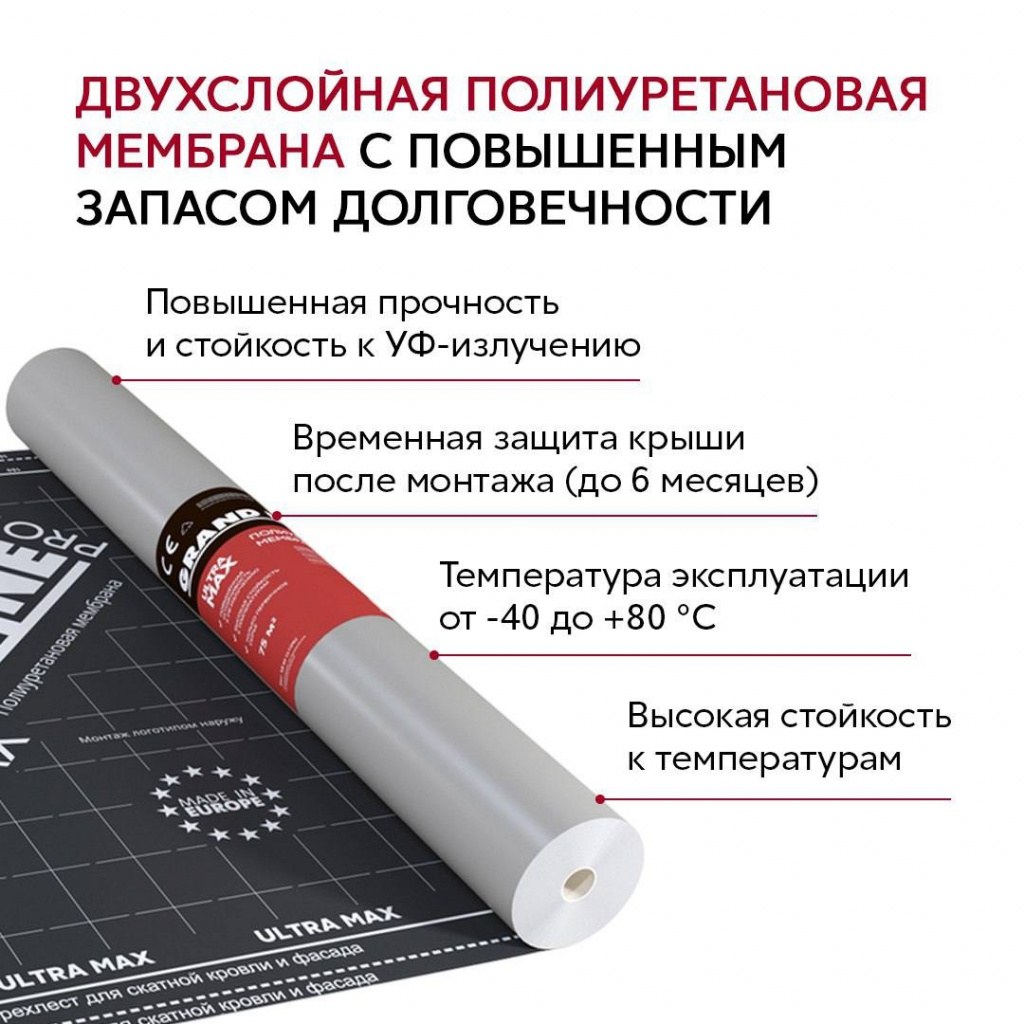 мембрана супердиффузионная grand line pro ultra max (75 м2)