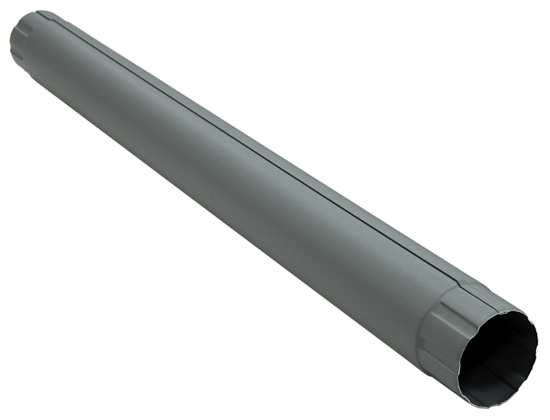 труба водосточная grand line pu matt d90 мм, ral 7024 темно-серый матовый (1 м)