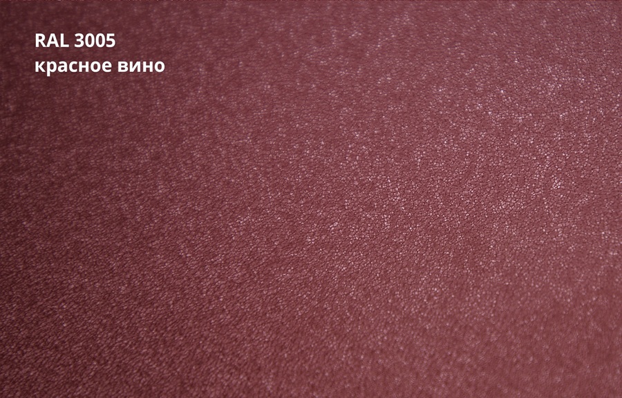 фальц двойной стоячий satin matt 0,5 мм полиэстер матовый текстурированный (ре), ral 3005 красное вино
