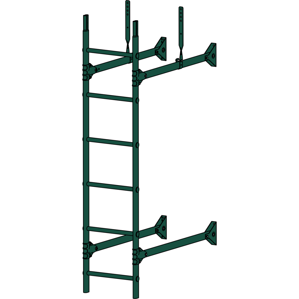 лестница стеновая roofsystems prestige 400, ral 6005 зеленый мох (1,8 м)