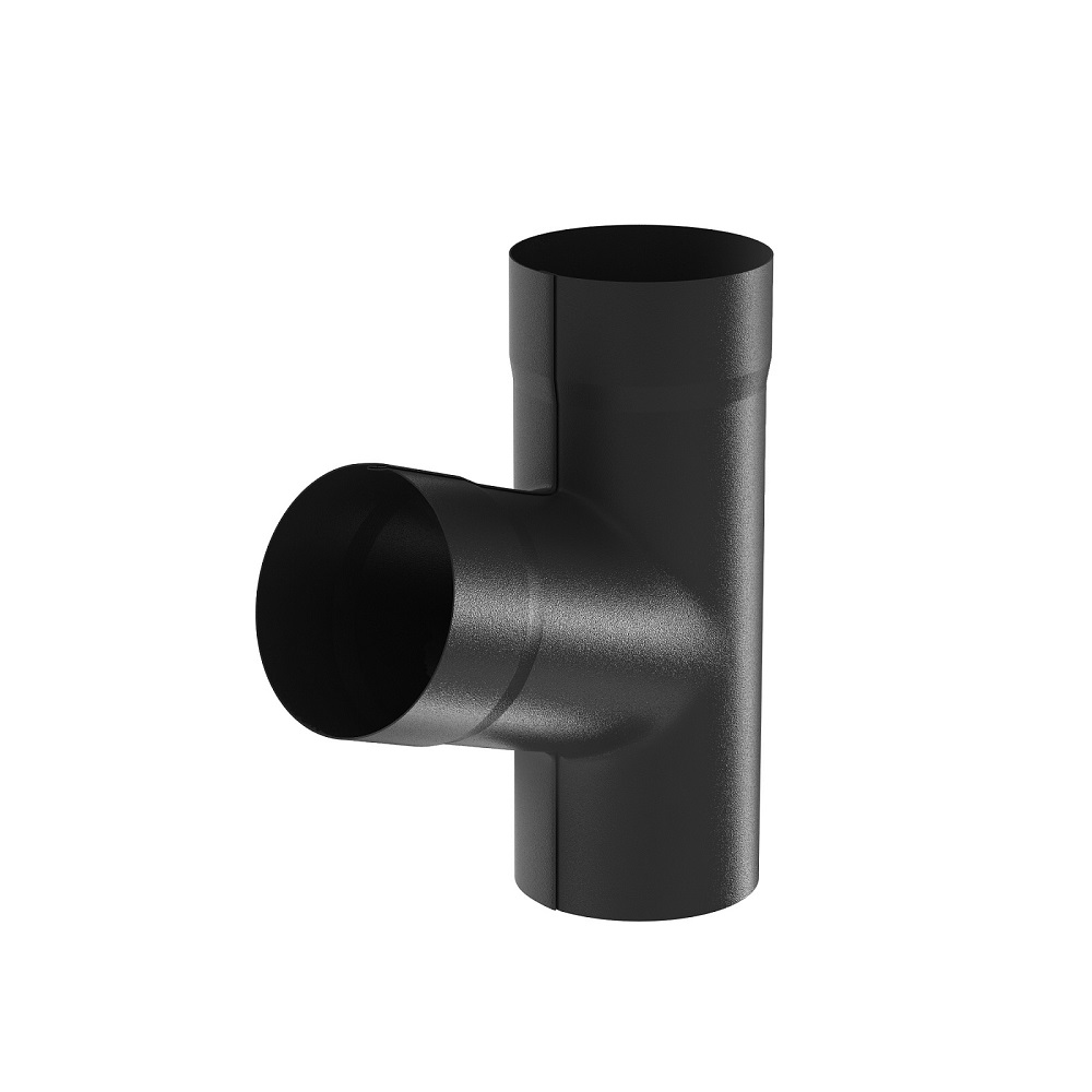 тройник aquasystem премиум покрытие pu matt d90 мм, ral 9005 черный матовый