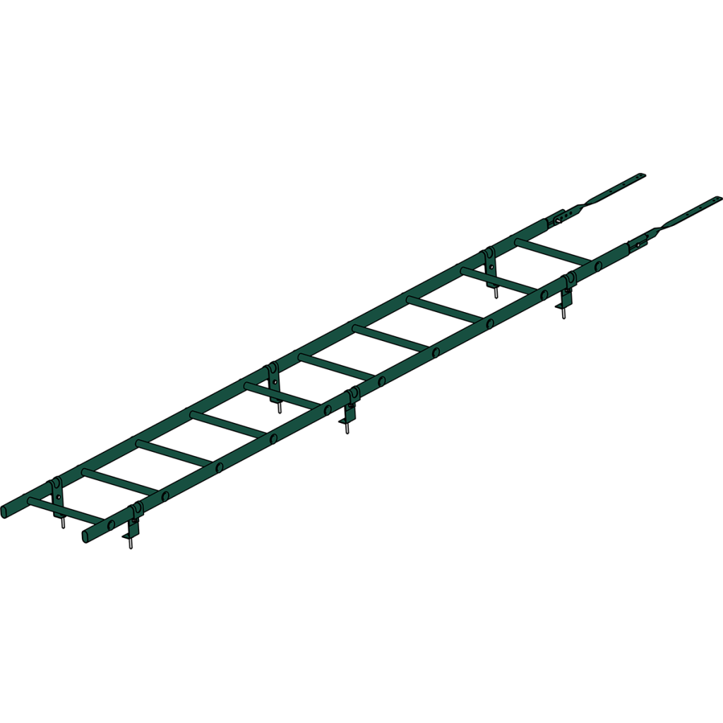 лестница кровельная roofsystems prestige 400 универсальная, ral 6005 зеленый мох (3 м)