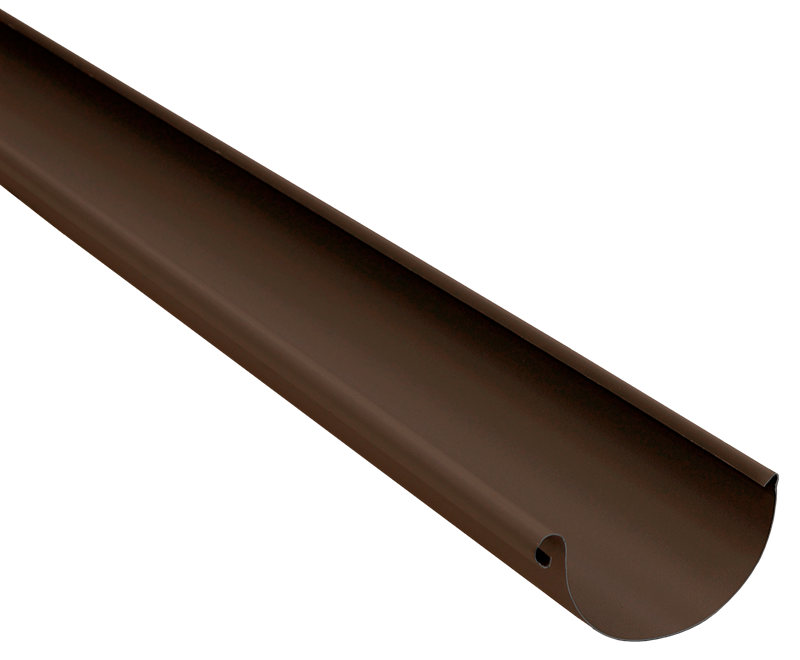 желоб водосточный grand line pu matt d125 мм, ral 8017 коричневый матовый (3 м)