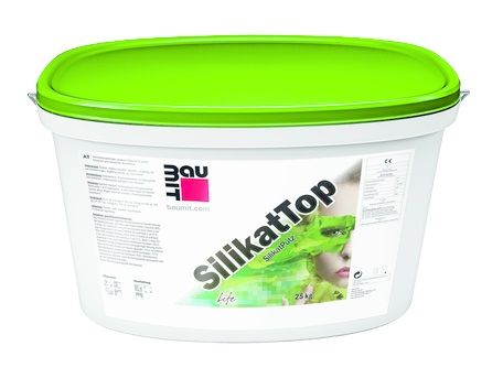 декоративная штукатурка baumit silikattop на силикатной основе k 3,0 мм "шуба" белая (база), 25 кг