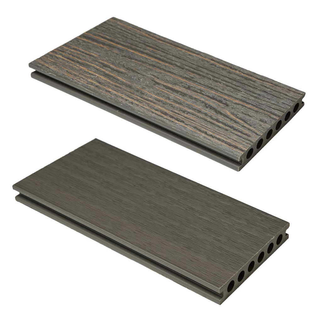 террасная доска дпк (пустотелая) cm decking zebrano графит, 138х23х3000 мм