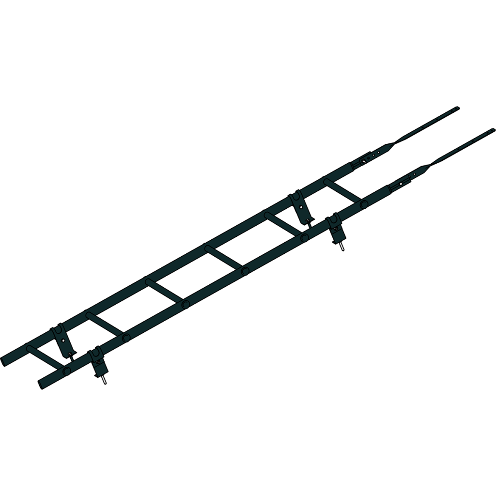 лестница кровельная roofsystems prestige 400 универсальная, ral 9005 черный (1,2 м)