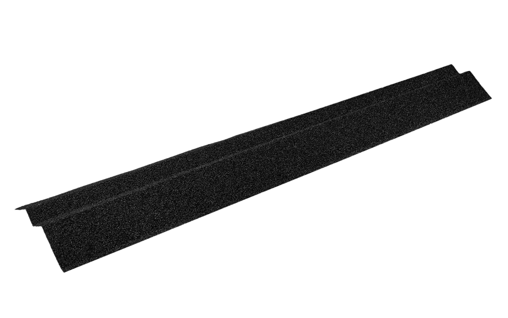 карнизная планка для композитной черепицы cm roof black черный, 1355 мм