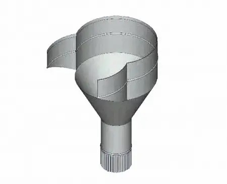 воронка открытая d390/216 мм, оцинкованная