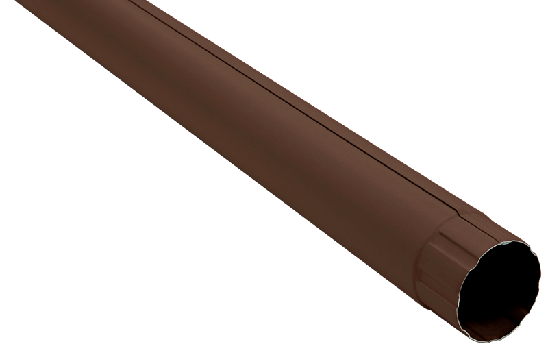 труба водосточная grand line pu matt d90 мм, ral 8017 коричневый матовый (3 м)