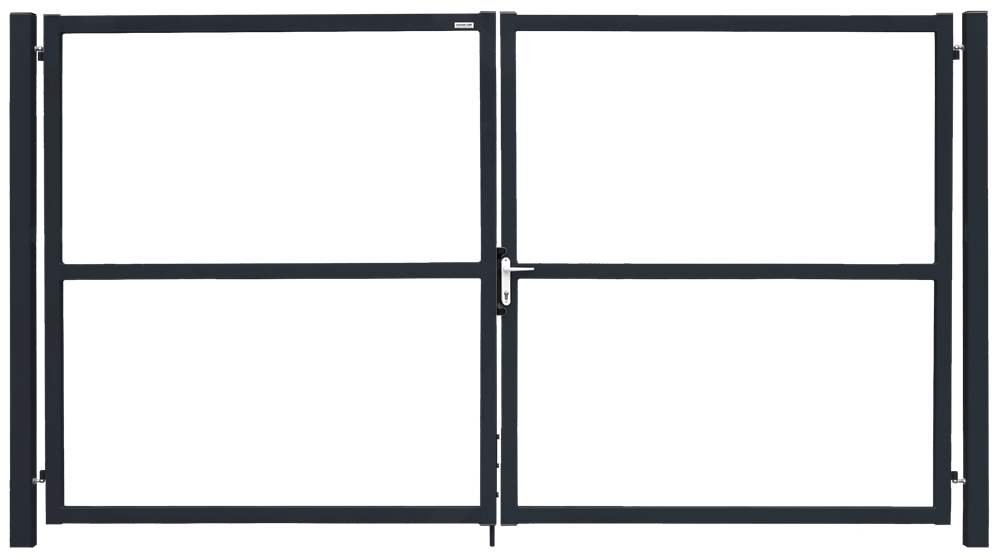 ворота распашные grand line colority zinc lock с полимерным покрытием 2,0х4,0 м, ral 7024