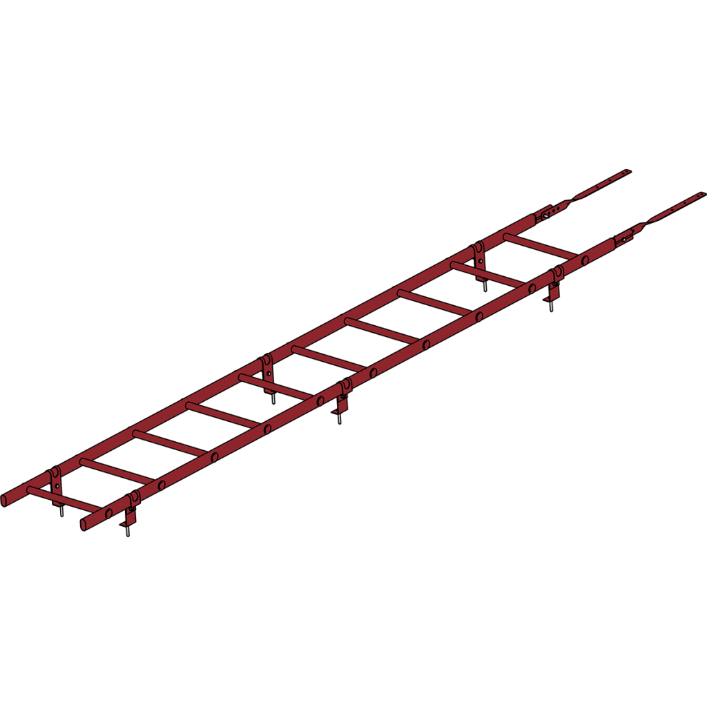 лестница кровельная roofsystems prestige 400 универсальная, ral 3011 коричнево-красный (3 м)