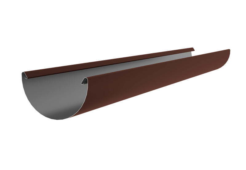 желоб водосточный optima pe d185 мм, ral 8017 коричневый (3 м)