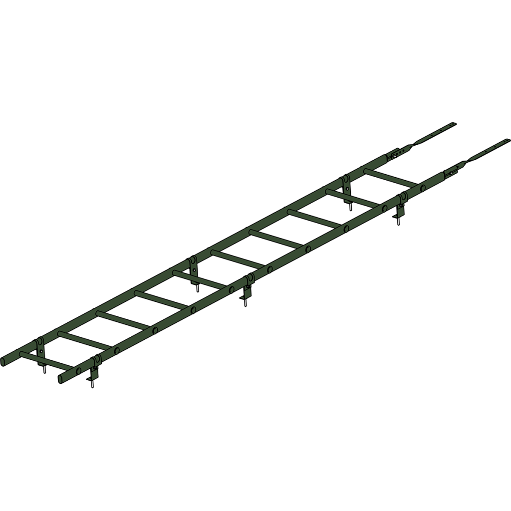 лестница кровельная roofsystems prestige 400 универсальная, ral 6020 зеленый хром (3 м)
