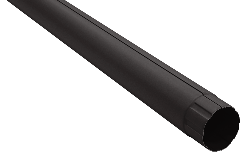 труба водосточная grand line pu matt d90 мм, rr 32 темно-коричневый матовый (3 м)