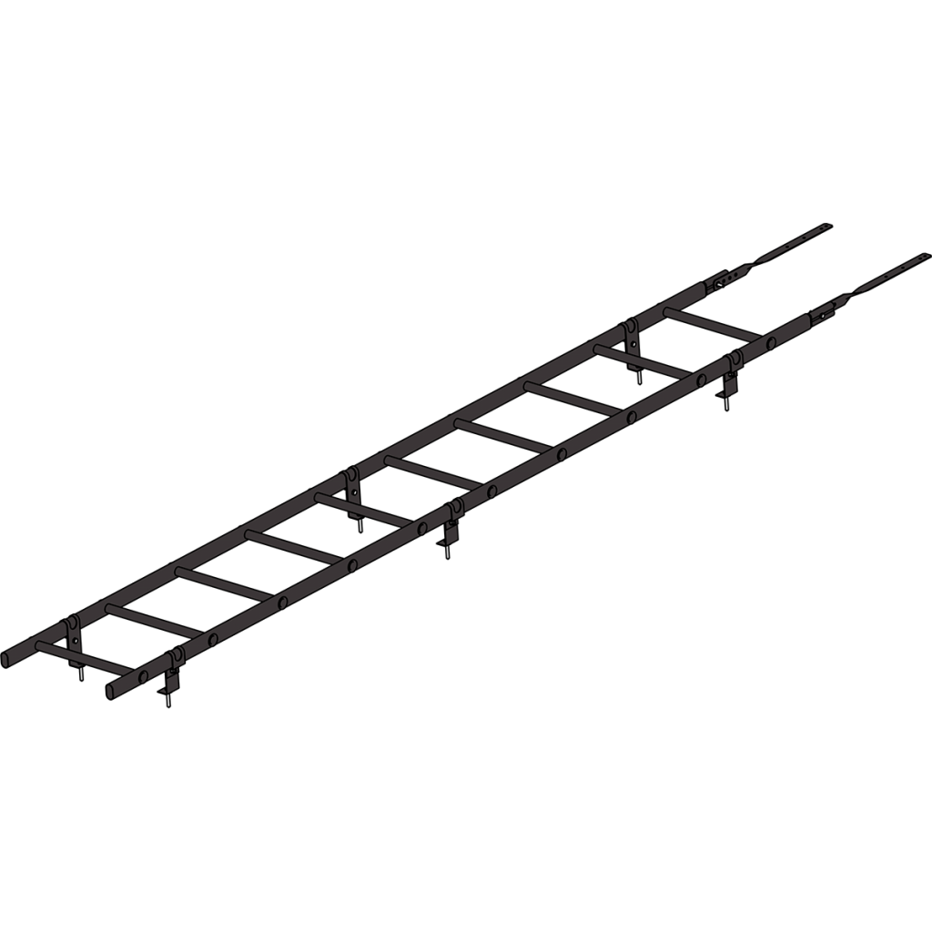 лестница кровельная roofsystems prestige 400 универсальная, ral 8019 темно-коричневый (3 м)