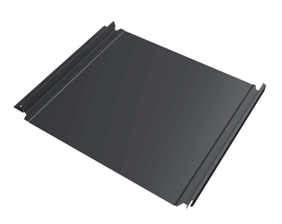 кликфальц double pro rooftop бархат 0,5 мм полиэстер матовый текстурированный (ре), ral 7024 темно-серый