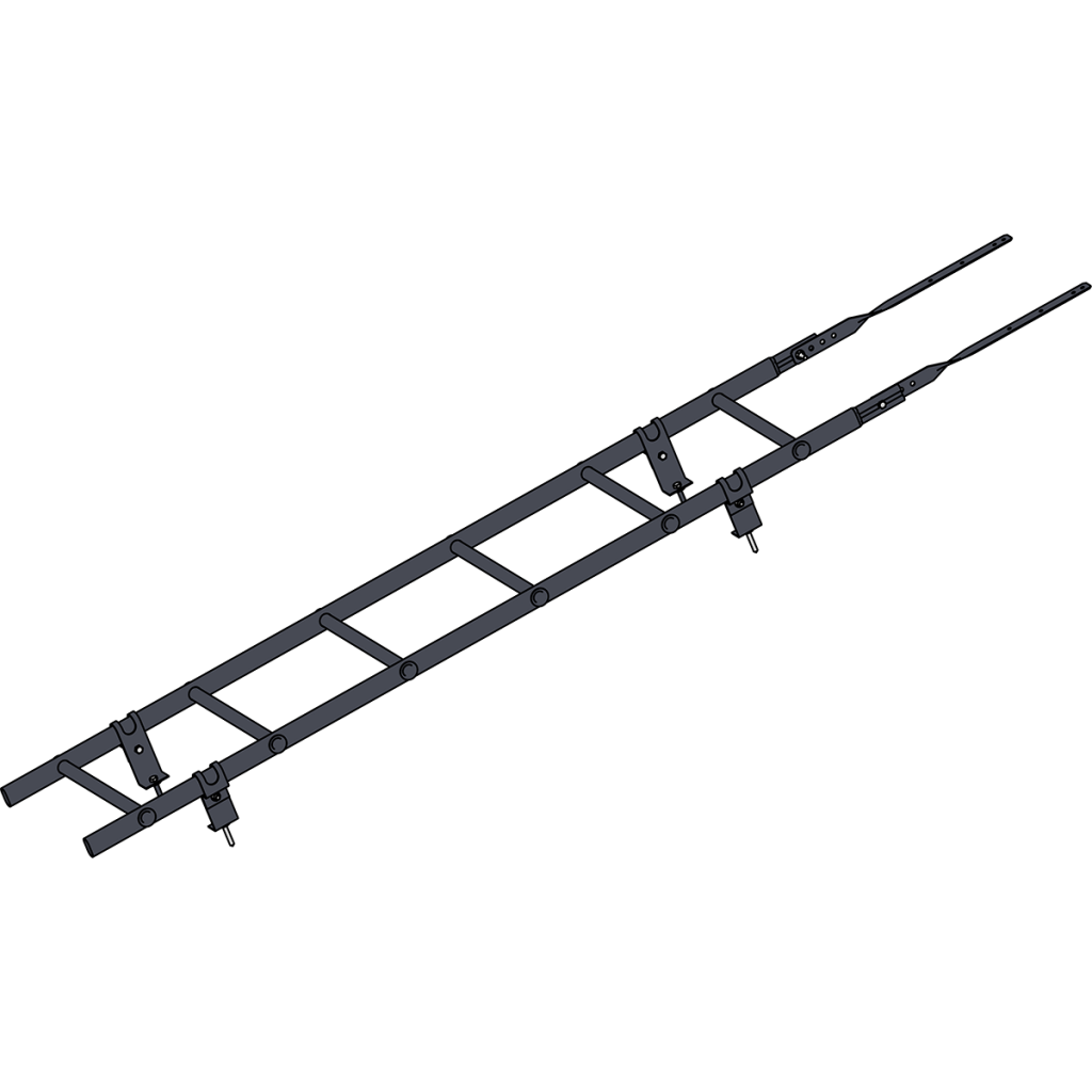 лестница кровельная roofsystems prestige 400 универсальная, ral 7024 серый графит (1,8 м)
