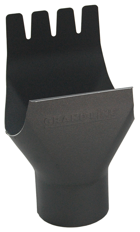 воронка желоба grand line pu matt d125/90 мм, ral 7024 темно-серый матовый