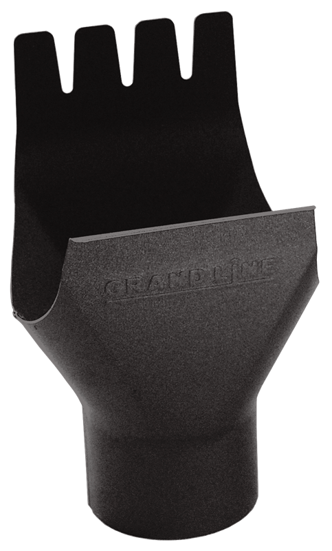 воронка желоба grand line pu matt d125/90 мм, rr 32 темно-коричневый матовый