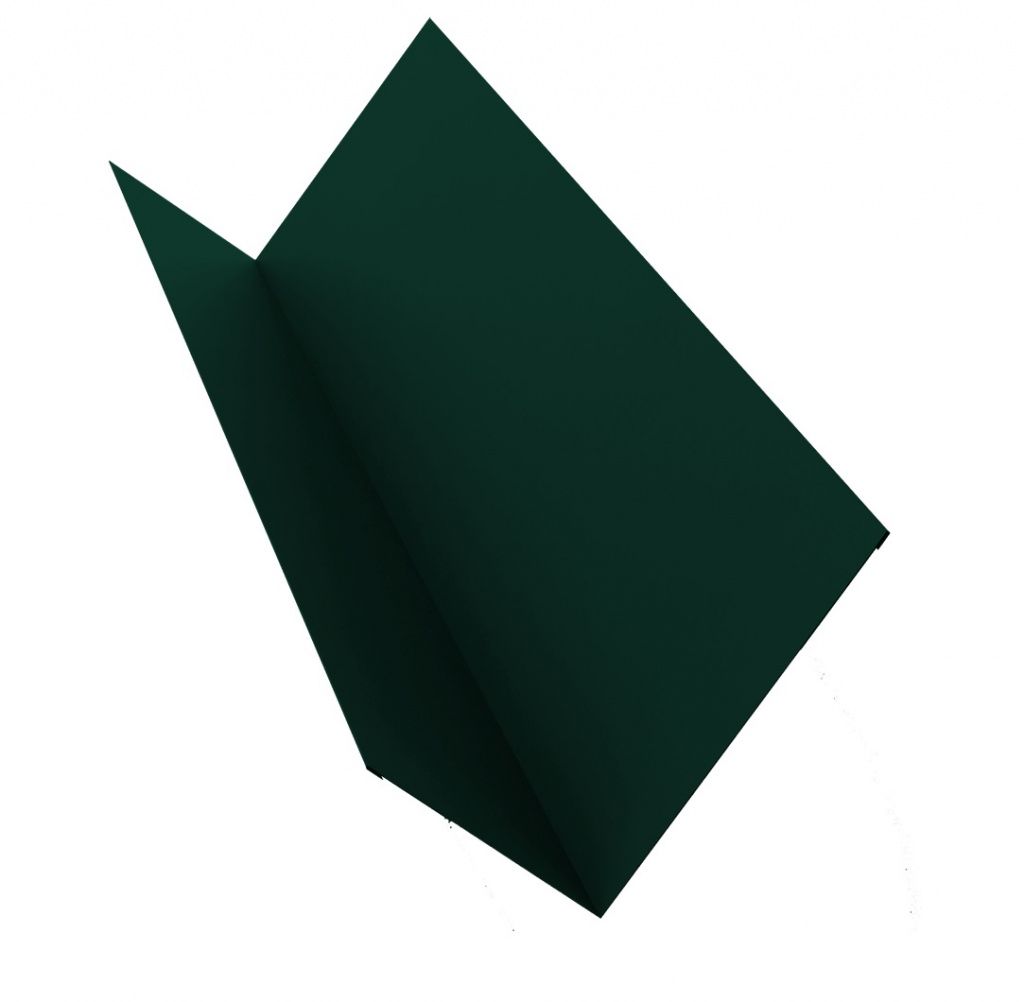 планка примыкания 150x250 мм grand line 0,45 мм полиэстер (pе), ral 6005 зеленый мох, 2000 мм