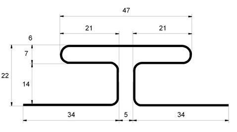 профиль h grand line золотой песок, 3000 мм