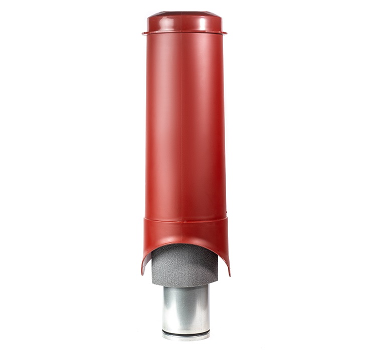 выход вентиляции krovent pipe-vt is 150/700 изолированный красный
