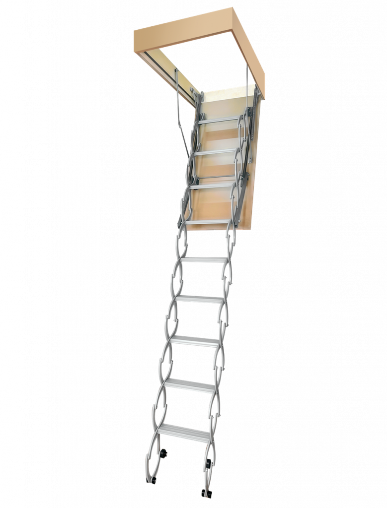 чердачная лестница fakro loftstep lst lite, высота 280 см, размер проема 60x80