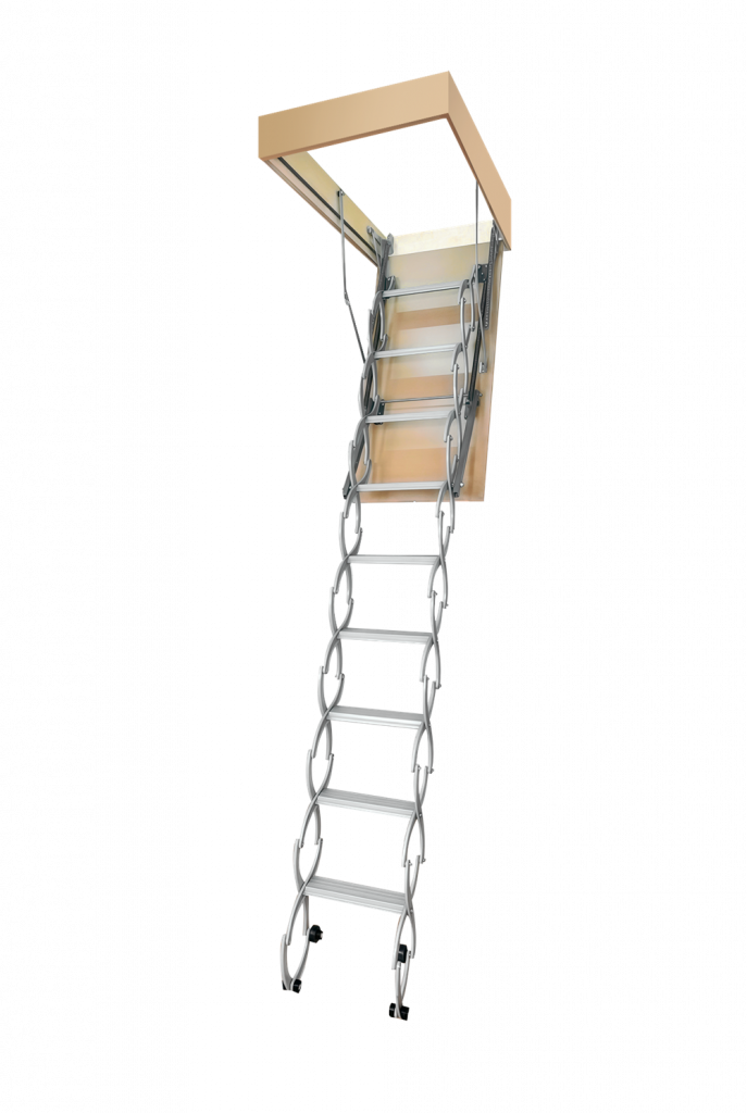 чердачная лестница fakro loftstep lst lite, высота 300 см, размер проема 60x100