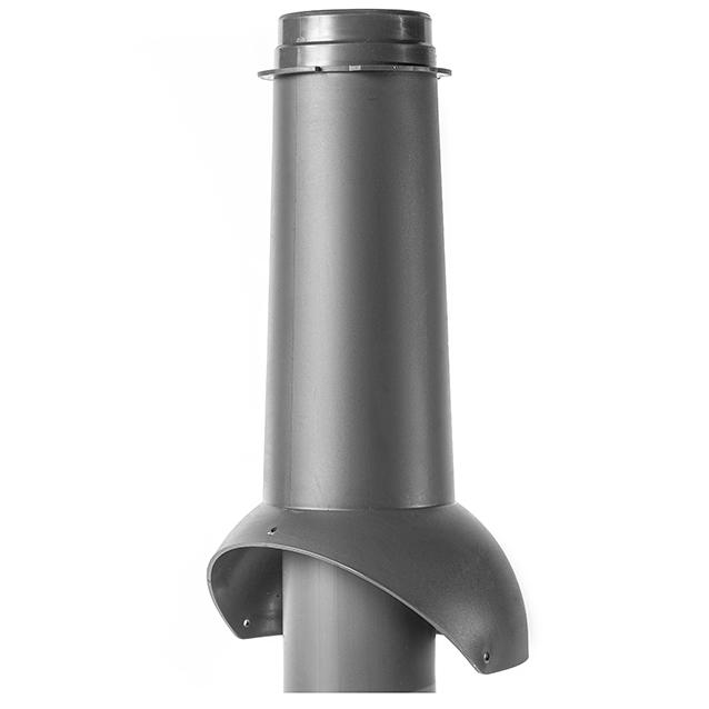 выход канализации krovent pipe-vt is 110 изолированный серый