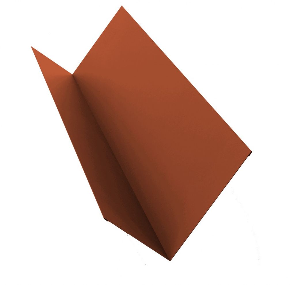 планка примыкания 150x250 мм grand line 0,45 мм полиэстер (pе), ral 8004 терракота, 2000 мм