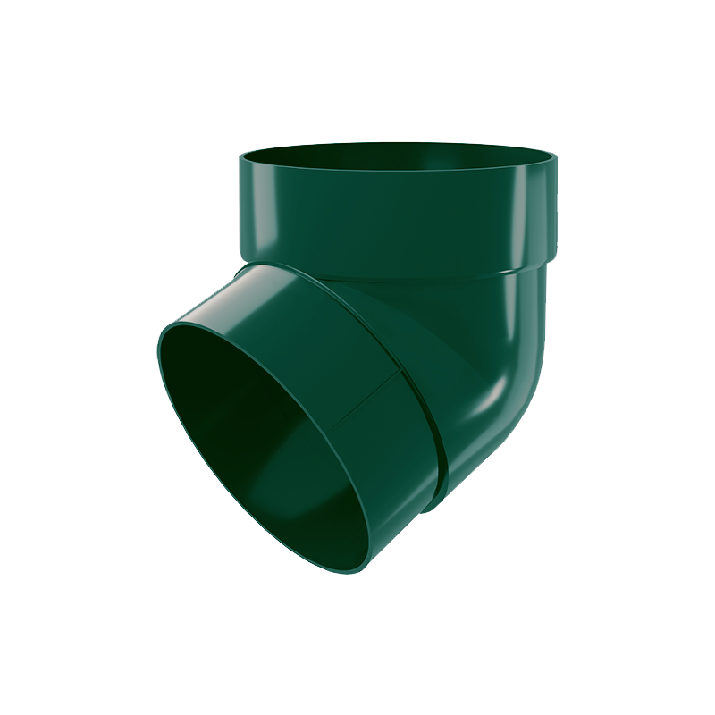 колено трубы 67 град. d90 мм пвх grand line, зеленый