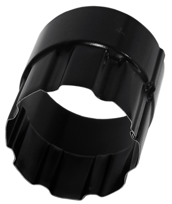 соединитель трубы grand line pu matt d90 мм, ral 9005 черный матовый
