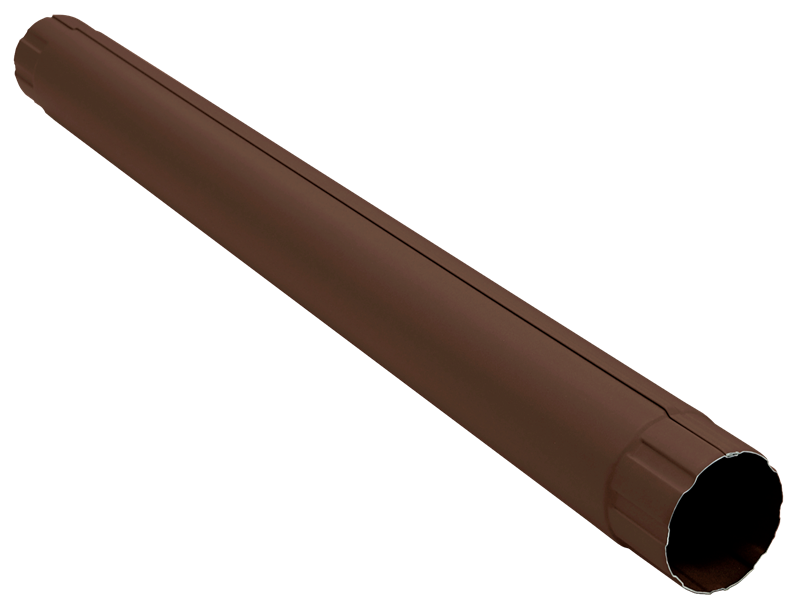 труба водосточная grand line pu matt d90 мм, ral 8017 коричневый матовый (1 м)