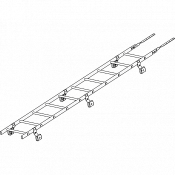 лестница кровельная roofsystems prestige 400 фальц для фальцевой кровли, zn оцинкованная (3 м)