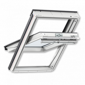 мансардное окно velux whiteline дизайн glu 0061 (ручка сверху, 2 камеры), 114х140 см