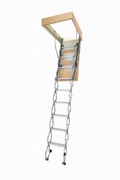 чердачная лестница fakro loftstep lst lite, высота 280 см, размер проема 70x80
