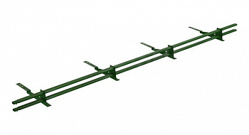 снегозадержатель трубчатый borge для композитной черепицы, ral 6005 зеленый мох (3 м)