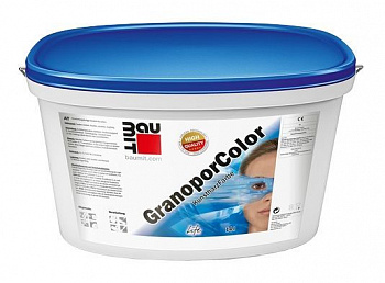 краска фасадная baumit granoporcolor на основе полимерного вяжущего, 14 л