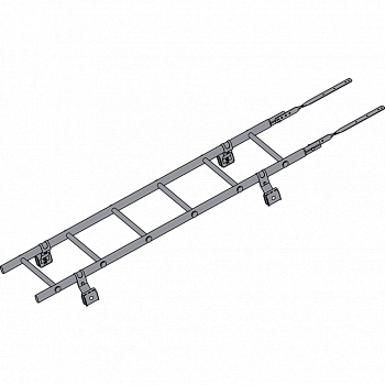 лестница кровельная roofsystems prestige 400 фальц для фальцевой кровли, ral 7004 серый (1,2 м)