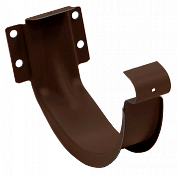 крюк крепления желоба короткий grand line pu matt d125 мм, ral 8017 коричневый матовый