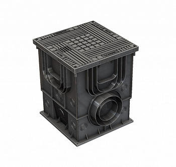 колодец коммуникационный пластиковый aquastok master 350х350х420 (с крышкой)